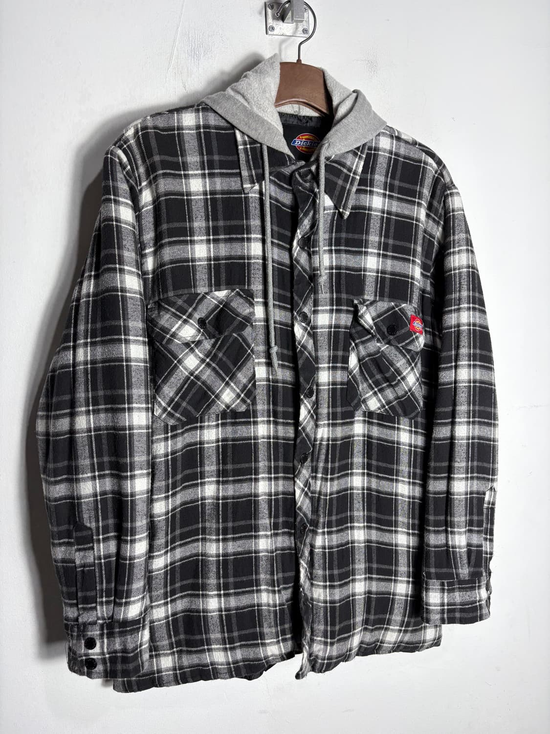 디키즈 후드 레이어드 체크 셔츠 자켓 상품이미지1