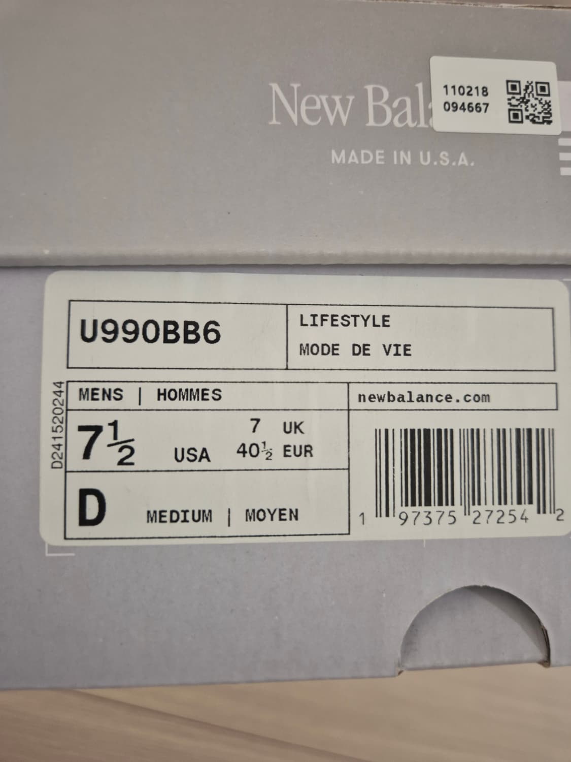 [255] 뉴발란스 990v6 트리플블랙 상품이미지7