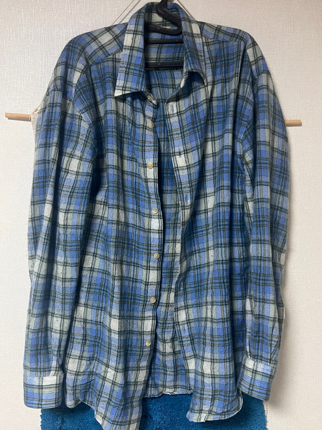 오라리 에어리 울 체크셔츠 판매합니다. 상품이미지2