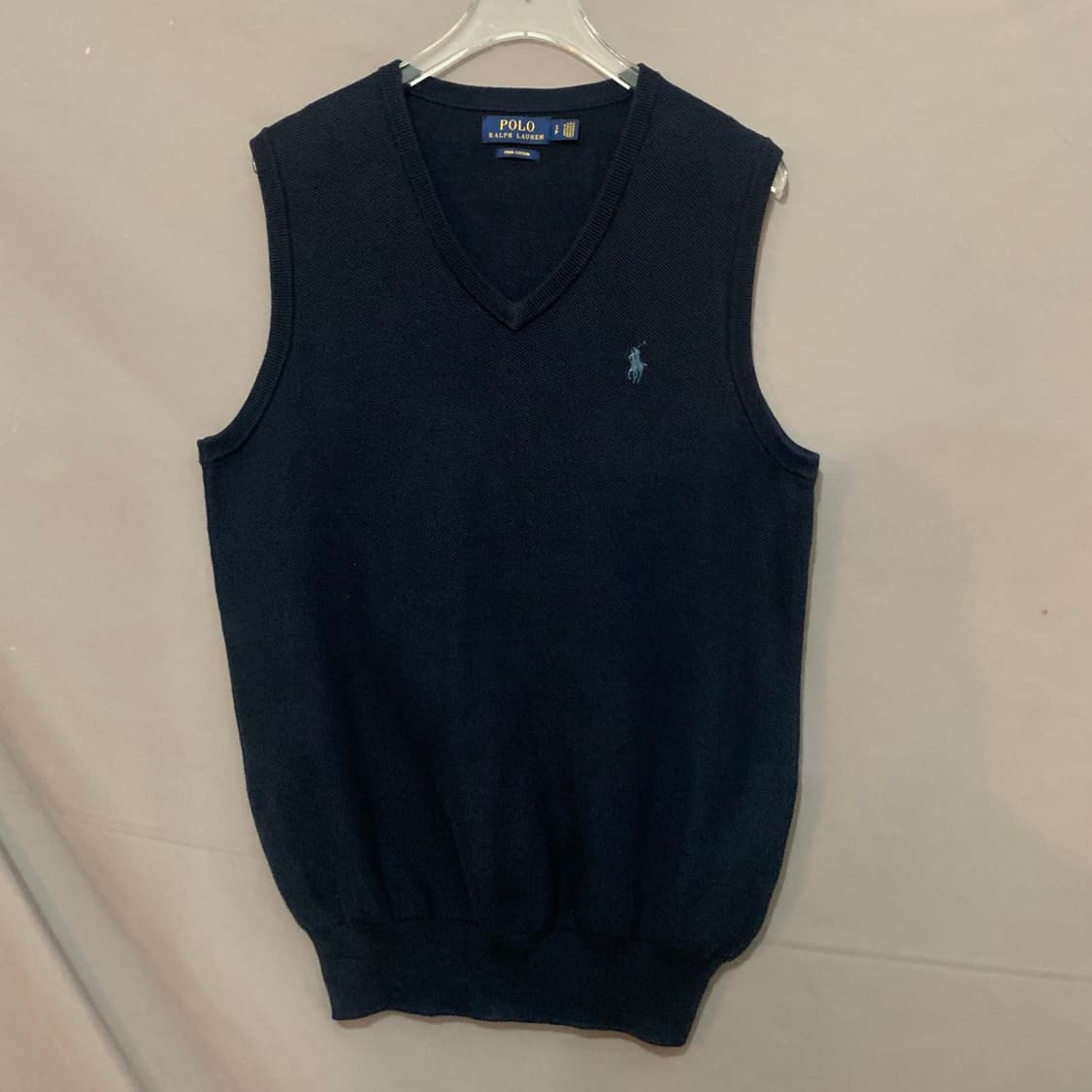 S 폴로랄프로렌 피마 코튼 V넥 니트 베스트 조끼 상품이미지1