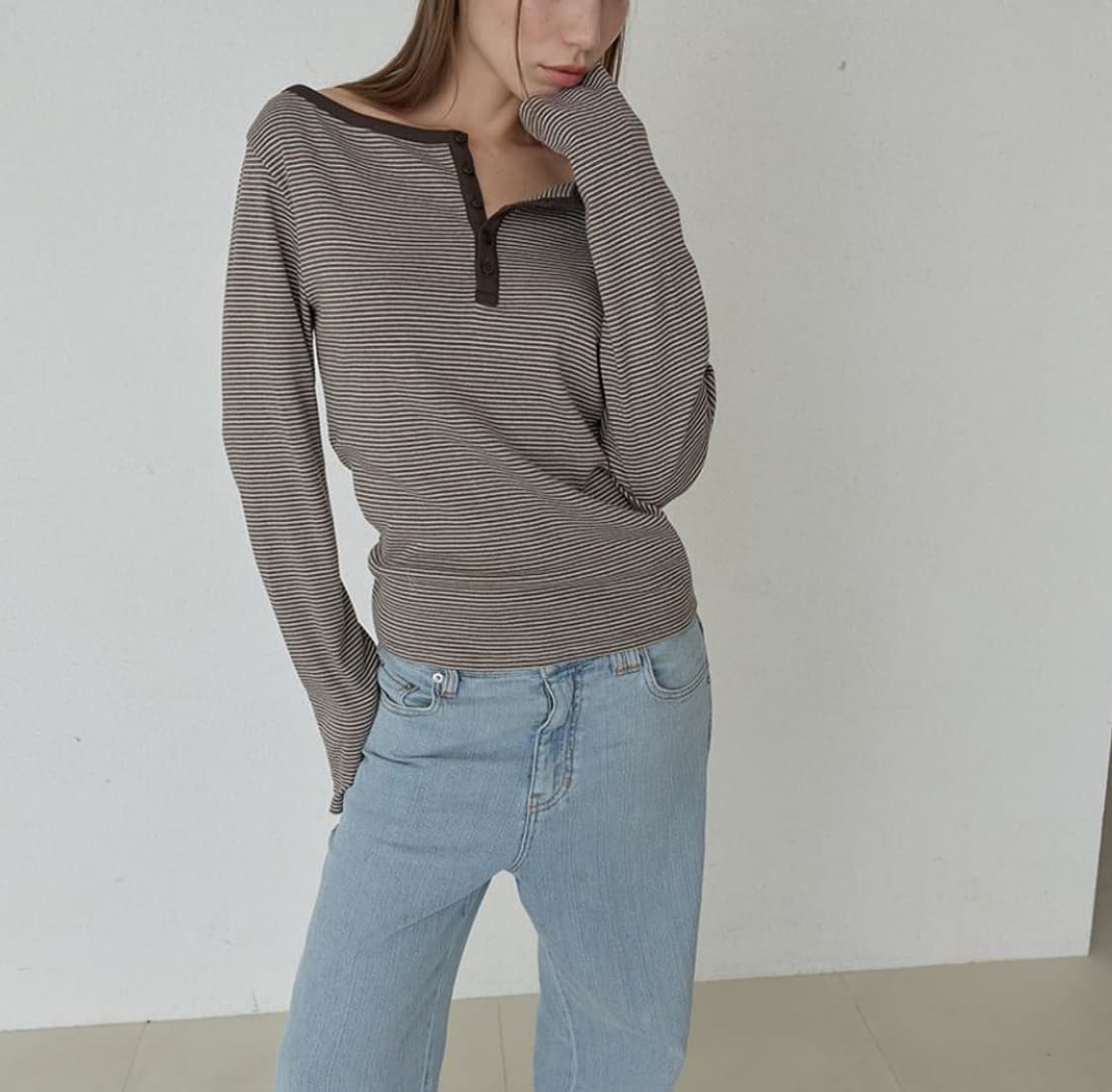 오데스 스트라이프 긴팔티 상품이미지2