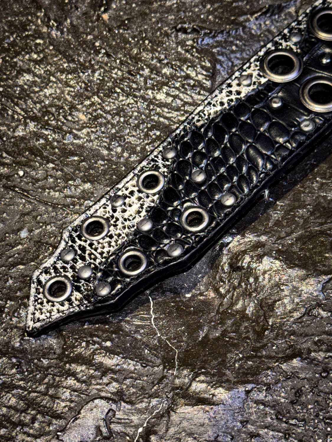 Doublefocus – Leather patchwork belt 상품이미지7