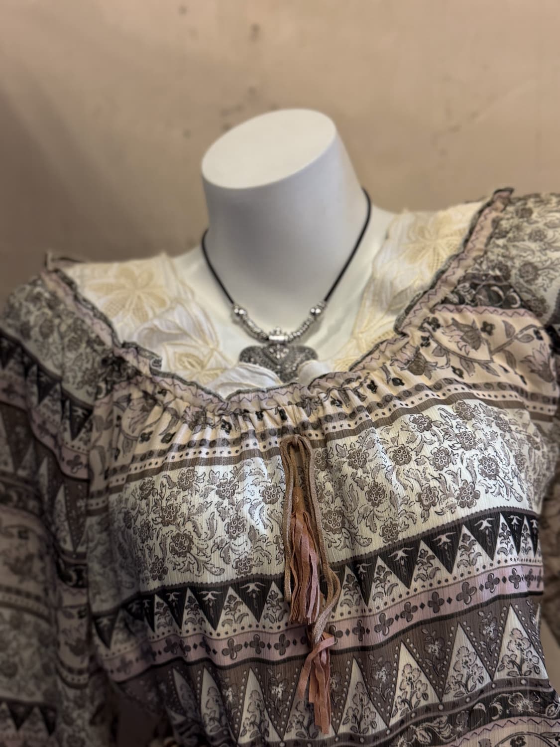 Oriental Fringe Lace-Up Dress 0026 상품이미지5