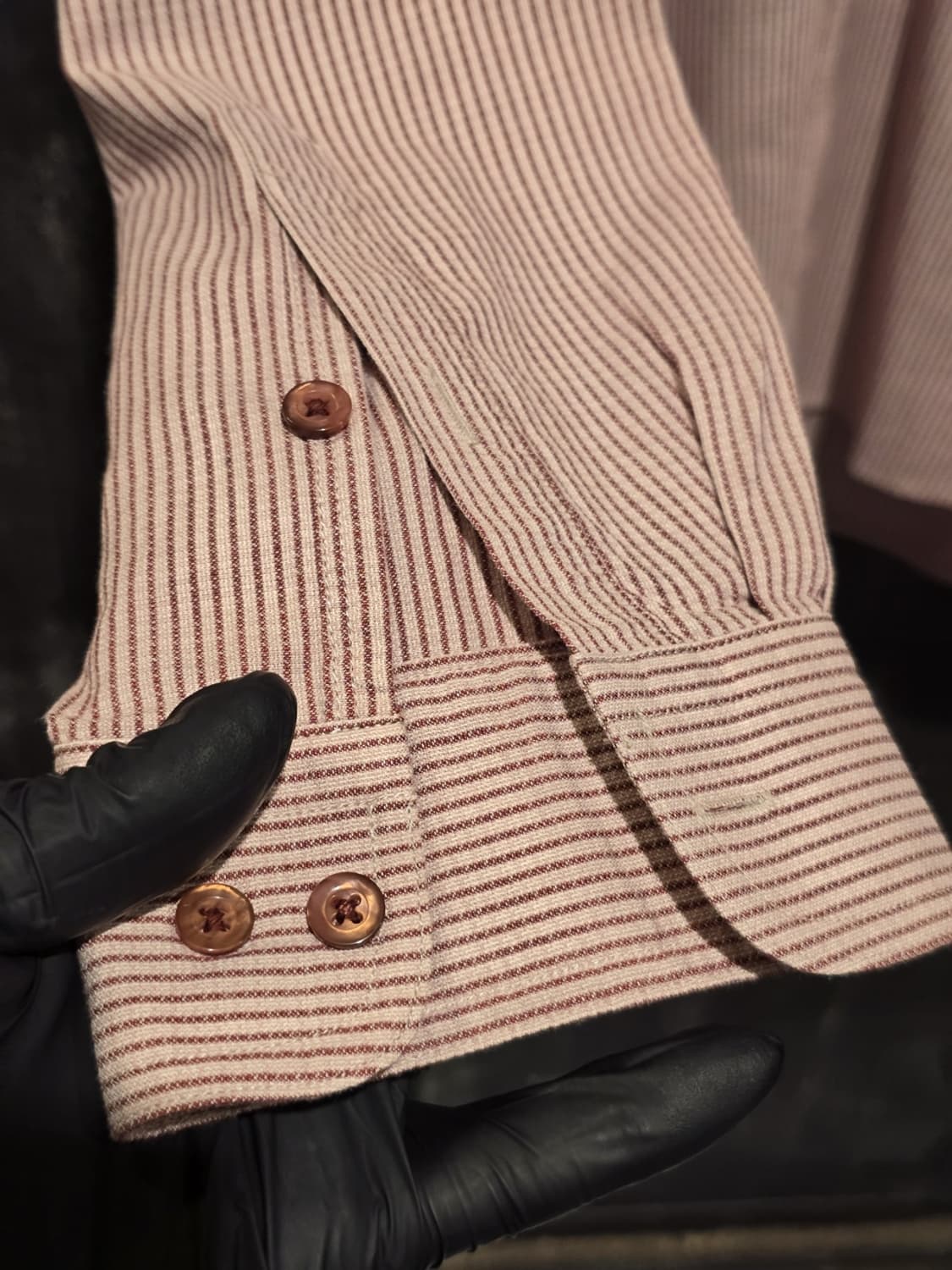 Gabriel Ritz Band Collar Striped Shirt 상품이미지2