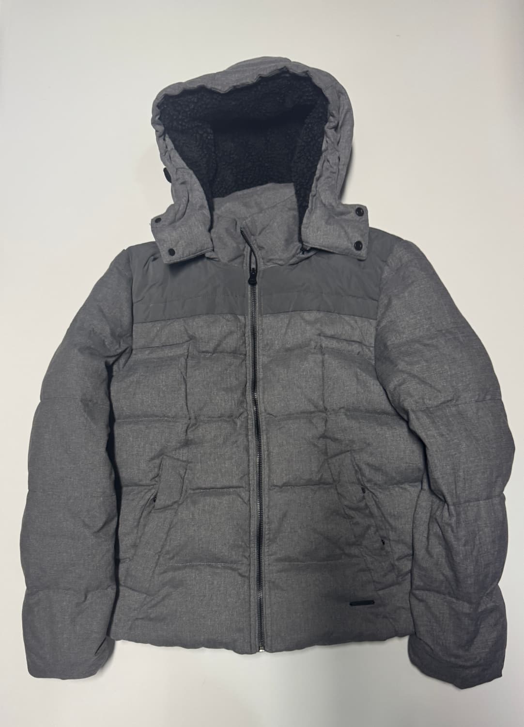 캘빈클라인 보아털 후드 다운 퀄팅 패딩 L 상품이미지1