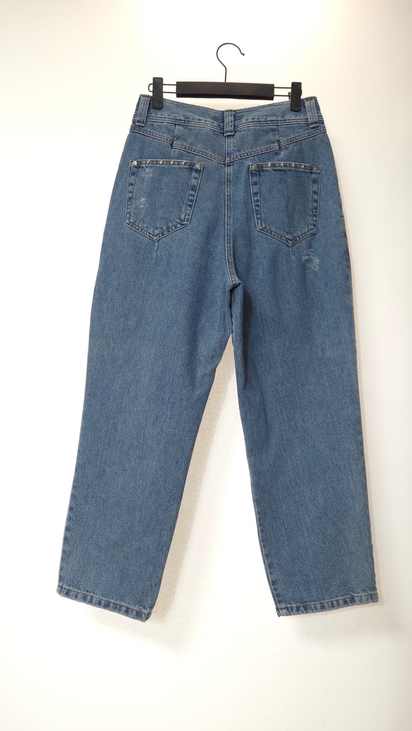 럭키슈에뜨 2021  스터드 디테일 턱 데님 팬츠 36사이즈 상품이미지5