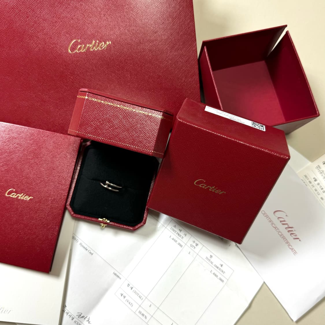 [59호/SM]까르띠에 저스트 앵 끌루 화이트골드 반지 상품이미지3