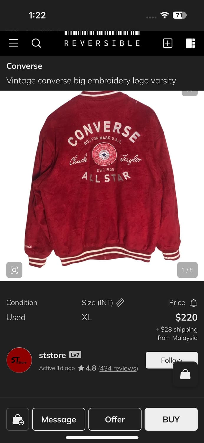 Converse Fleece Varsity Jacket 상품이미지8