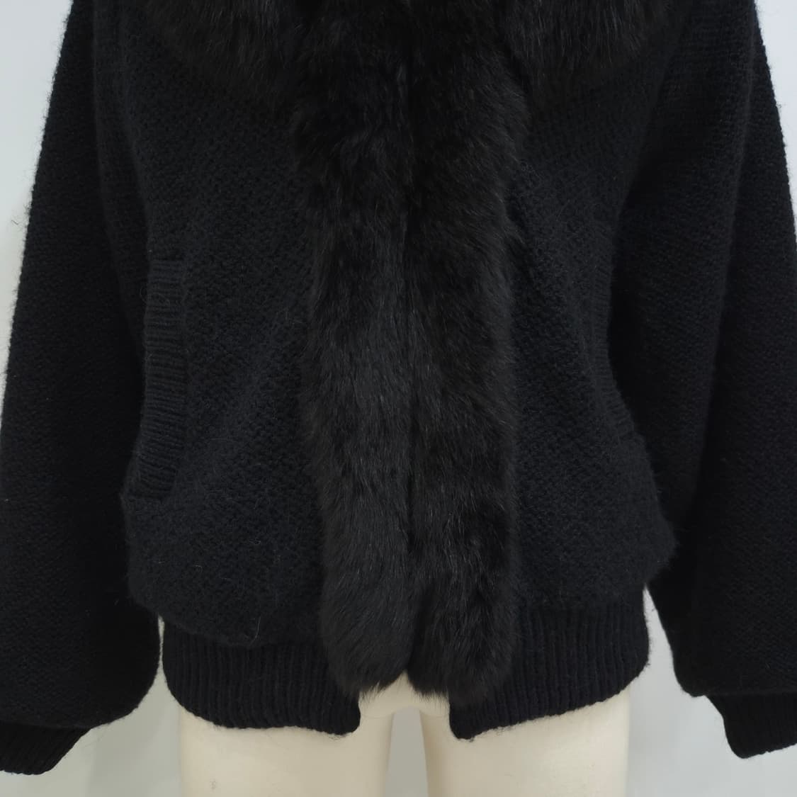 WALLACE 폭스 퍼 트리밍 울 니트 자켓  상품이미지4