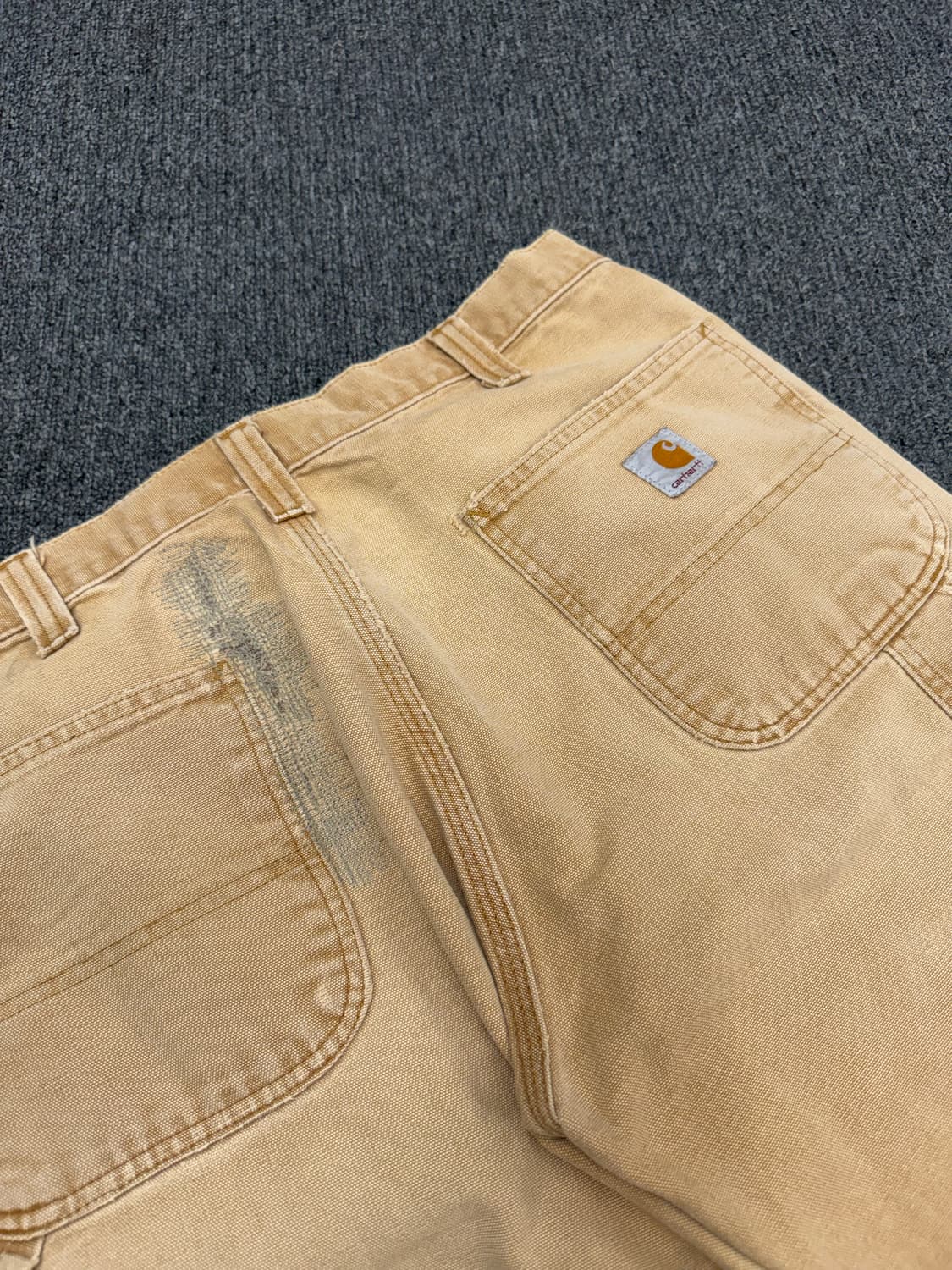 칼하트 빈티지 베이지 더블니 워크팬츠 상품이미지7