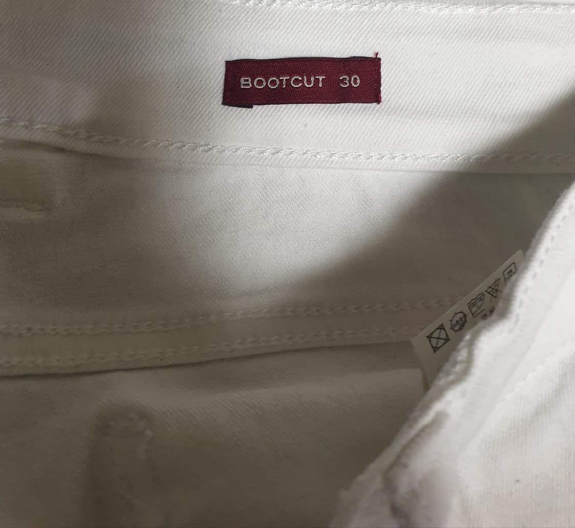 BOOTCUT 밴딩 화이트 데님 팬츠 (32) 상품이미지2