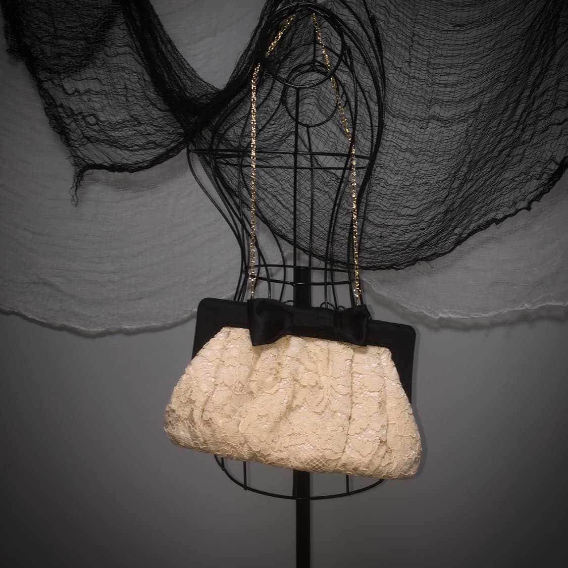 Vtg shiori big ribbon chain bag 상품이미지4