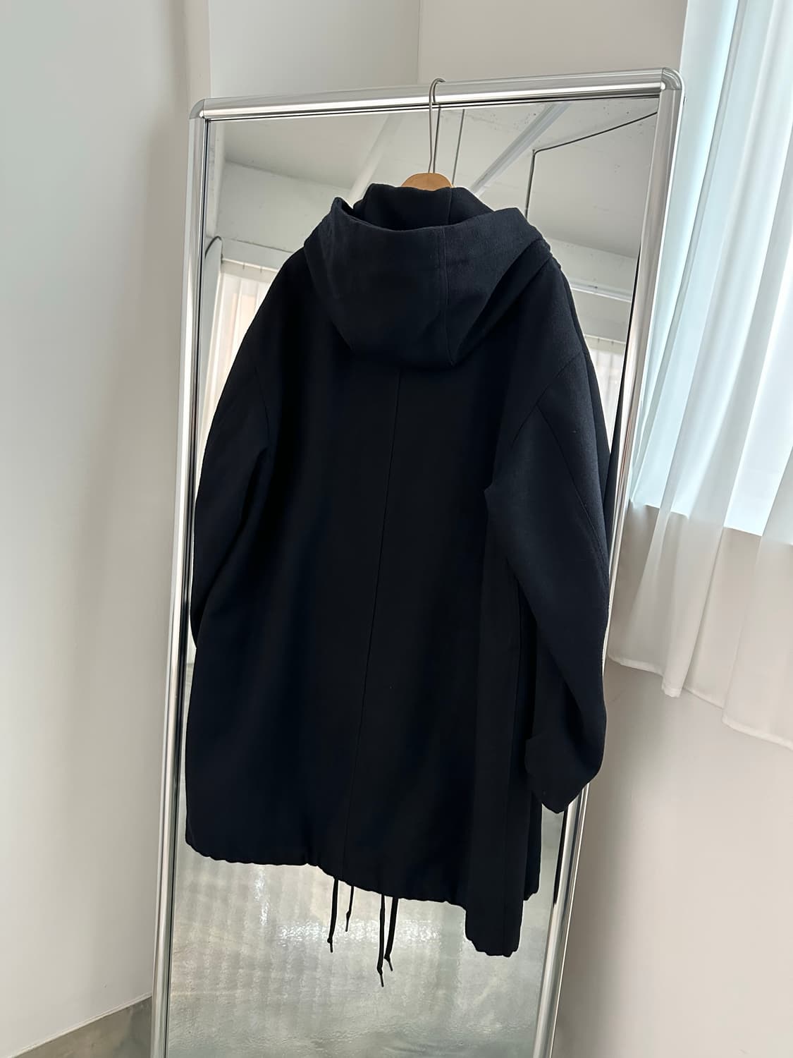 BeAMS 빔즈 울 모즈 코트 M-51 M-65 후드 다크 네이비 m 상품이미지2