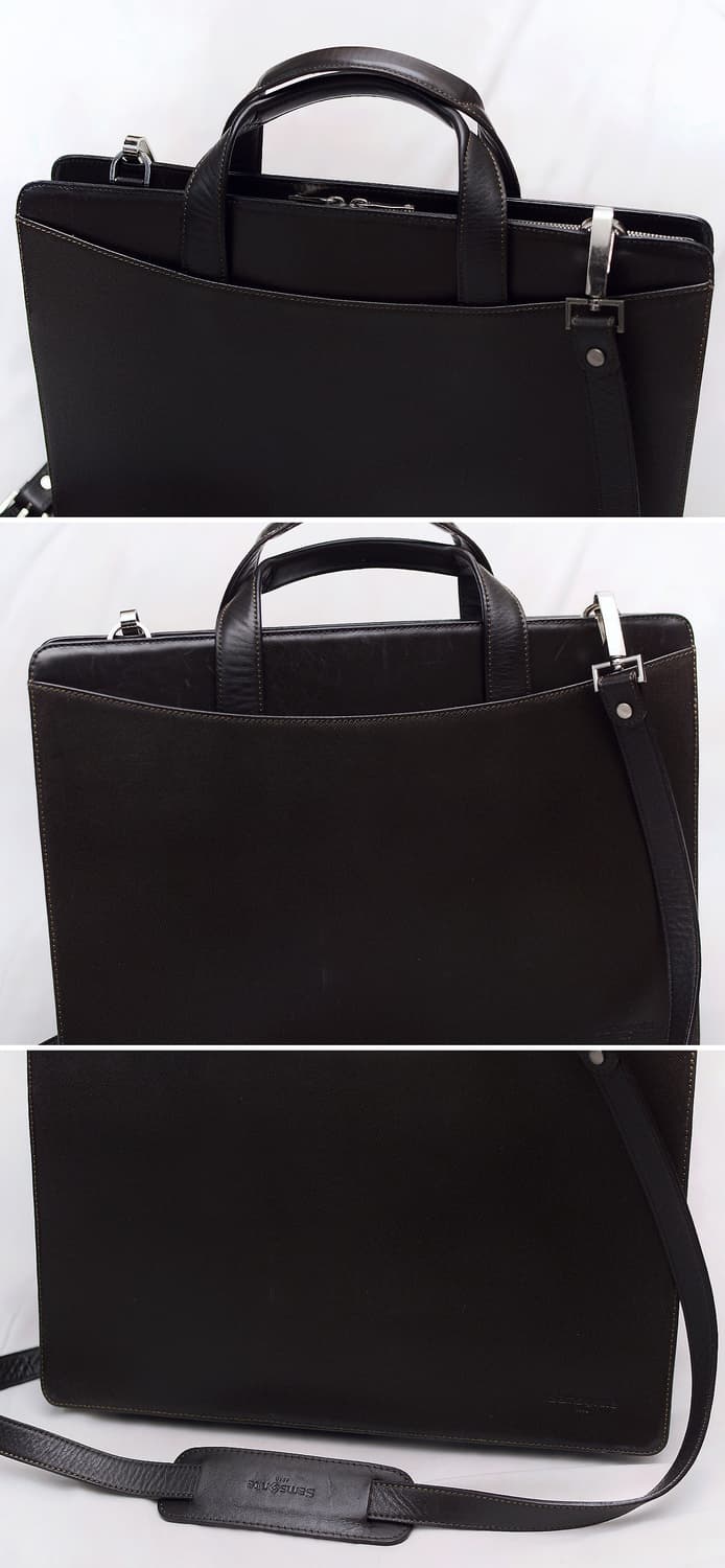쌤소나이트 폴리오 풀그레인 사피아노 레더 슬림 브리프케이스 상품이미지3