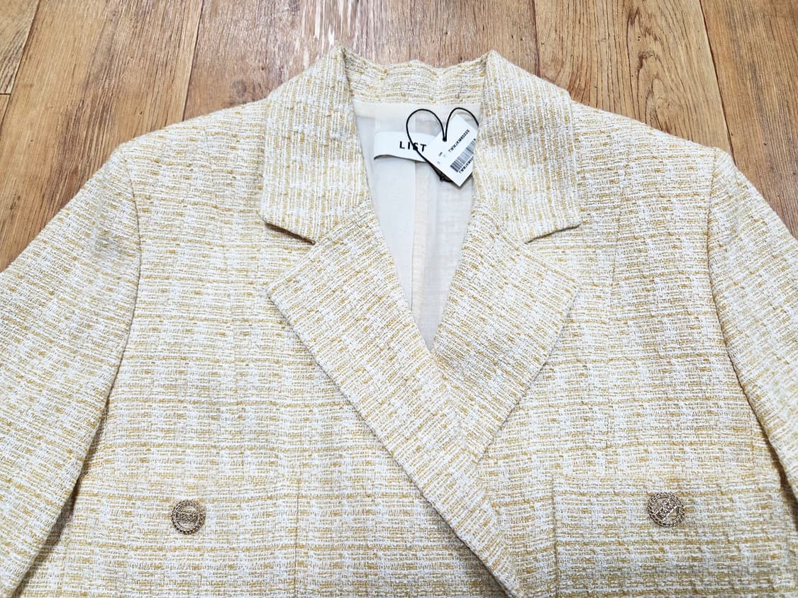 리스트(LIST) 트위드 더블 크롭자켓 55 새상품 상품이미지3