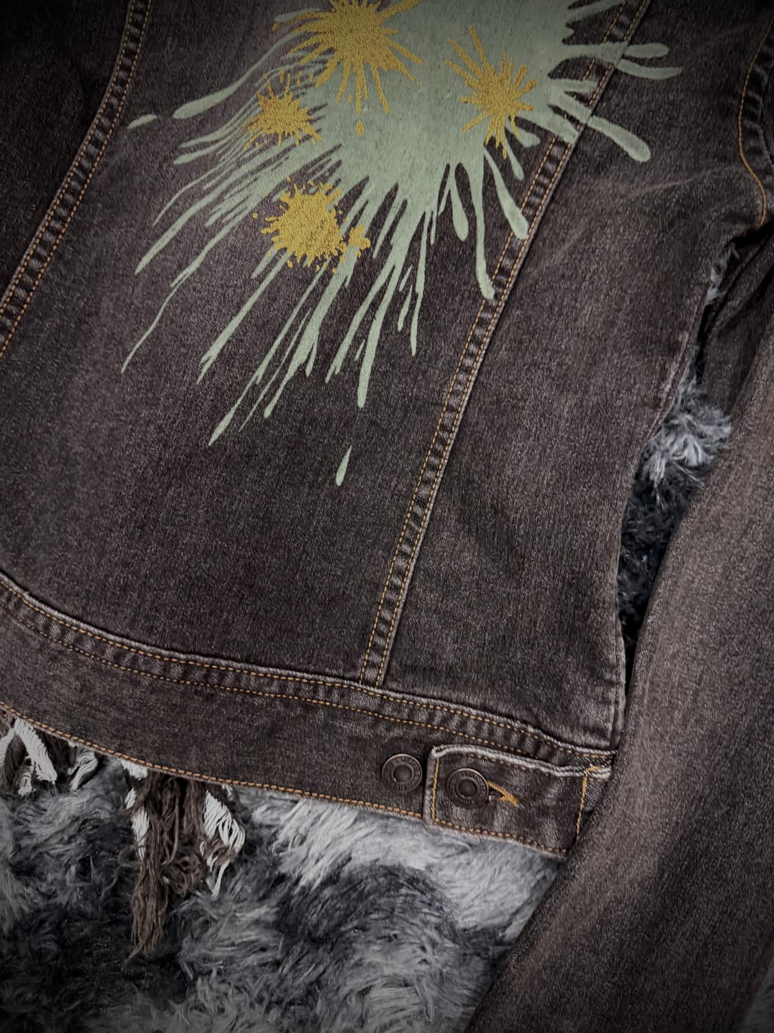 Algonquins 페인팅 테슬 데님자켓 상품이미지5