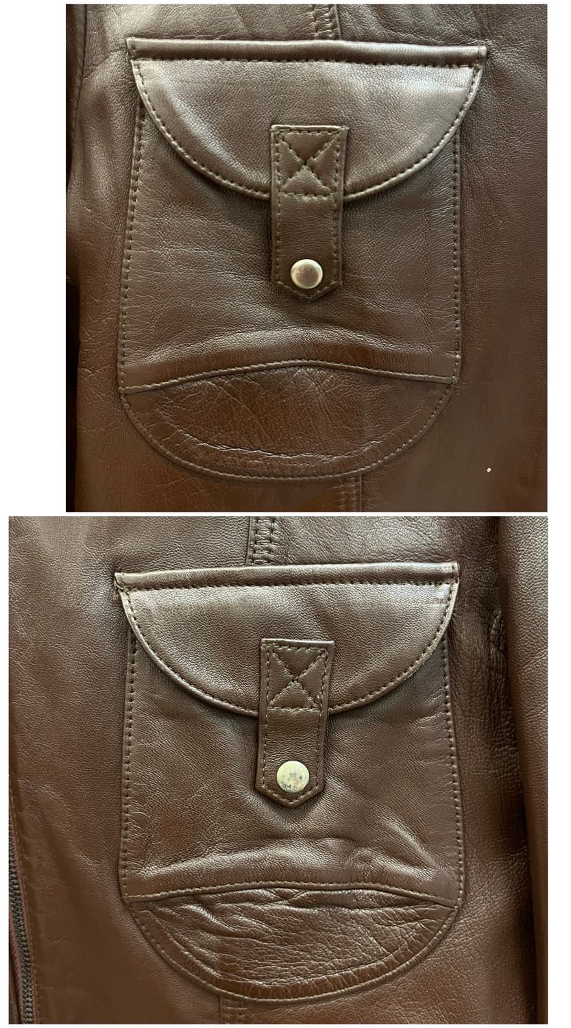 빈티지 양가죽 레더 자켓 브라운 66 #csz4002  상품이미지6