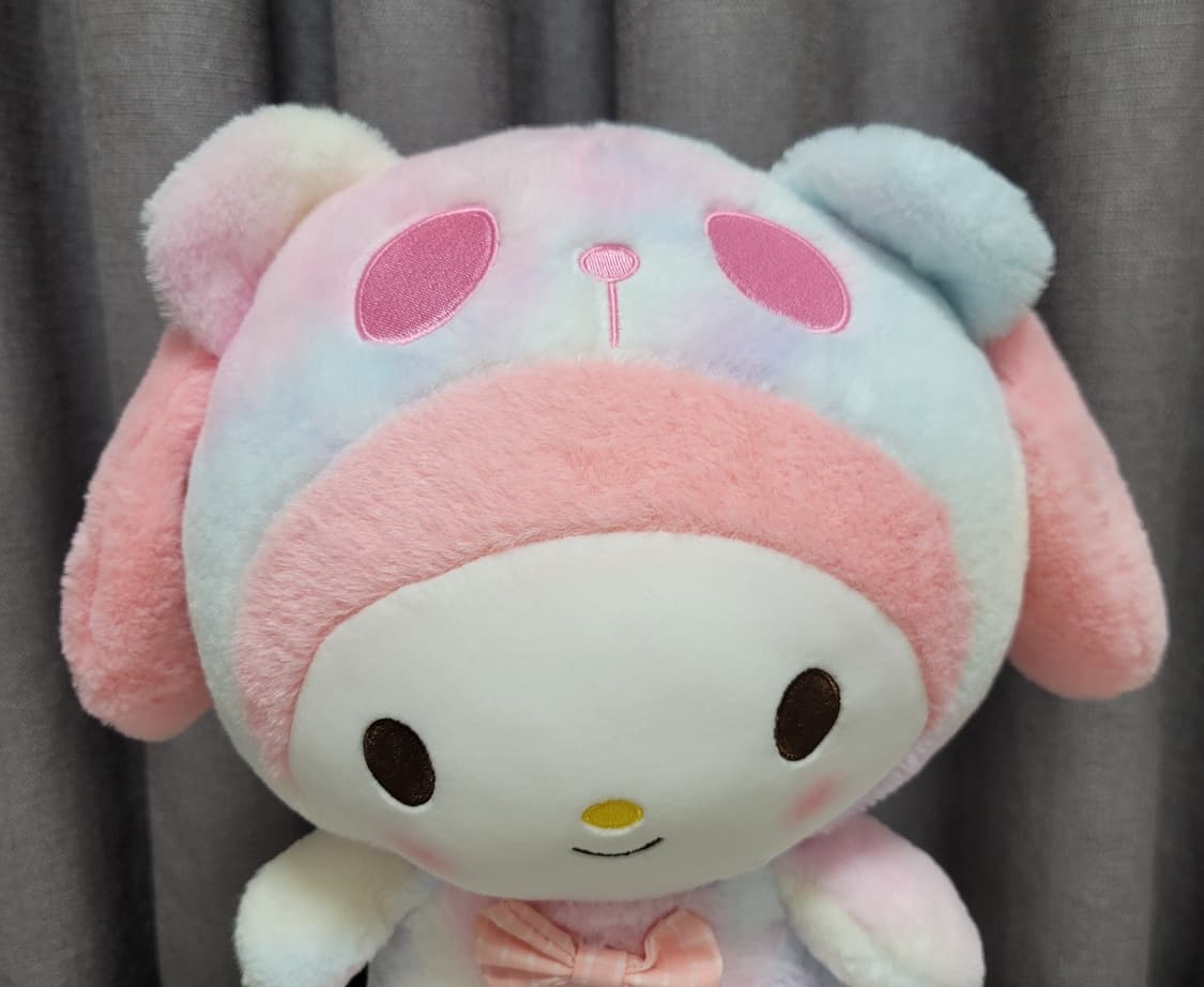산리오 마이멜로디 판다 인형 중형 레인보우 그라데이션 봉제인형 뽑기 마멜 상품이미지2