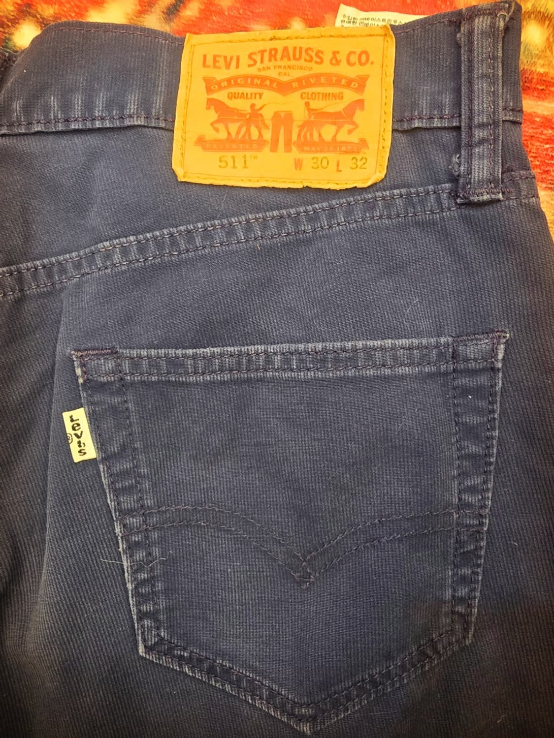 리바이스(Levi's)실버탭 511 슬림핏 코듀로이 팬츠 상품이미지1