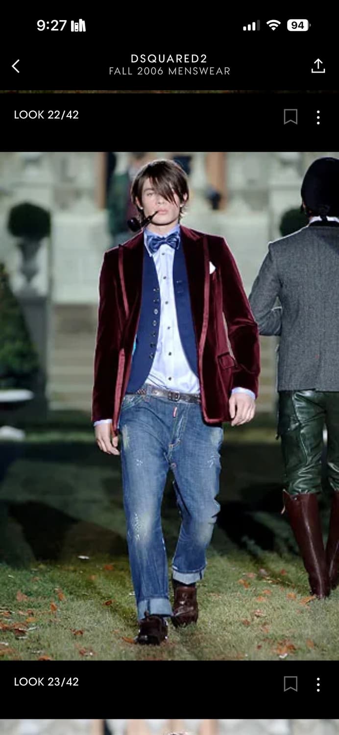 Dsquared2 벨루어 테일러드 재킷 상품이미지3