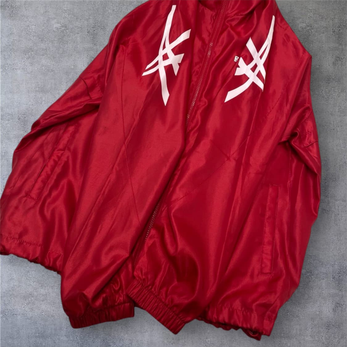 아식스 Asics 레드 올드스쿨 바람막이 자켓 100 상품이미지5