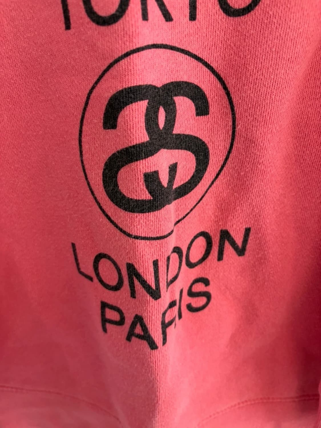 스투시 월드투어 맨투맨 핑크 S 상품이미지6