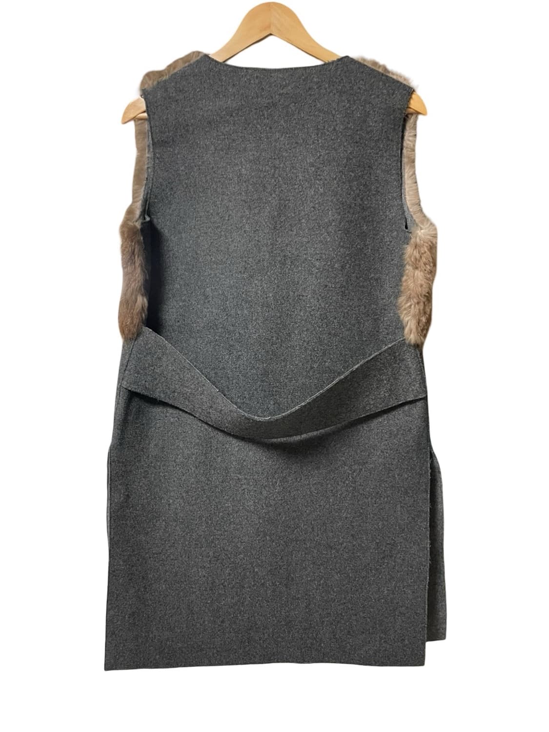 마르니 MARNI 비버 퍼 믹스드 베스트 그레이 38 상품이미지2