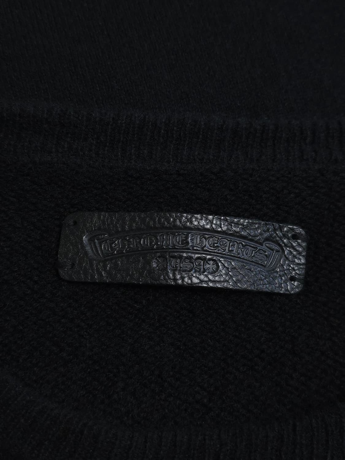 [XL] 크롬하츠 플로랄 자수 캐시미어 니트 블랙 상품이미지5