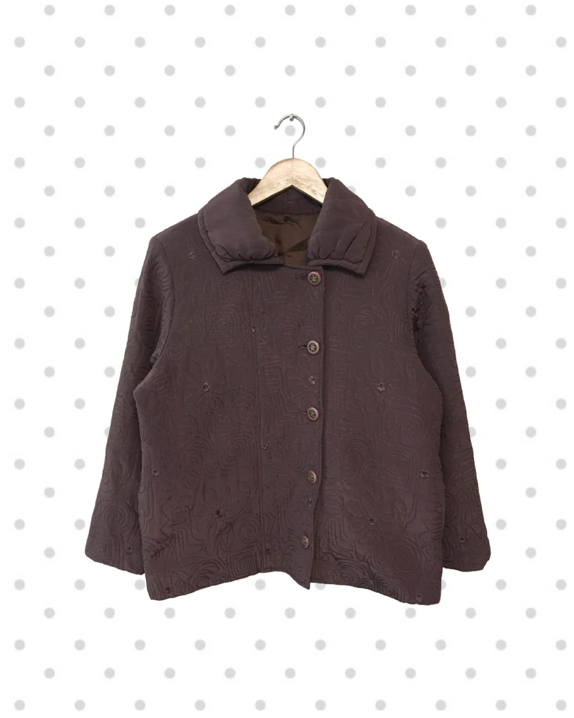 vintage quilted jacket burgundy 상품이미지1