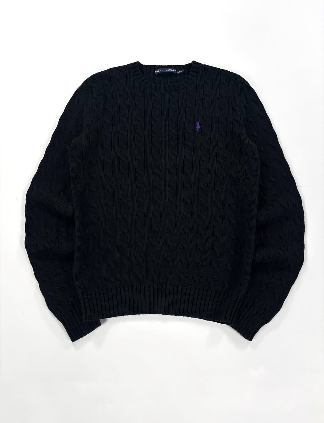  폴로 랄프로렌 블랙 여성 꽈배기 니트 상품이미지1