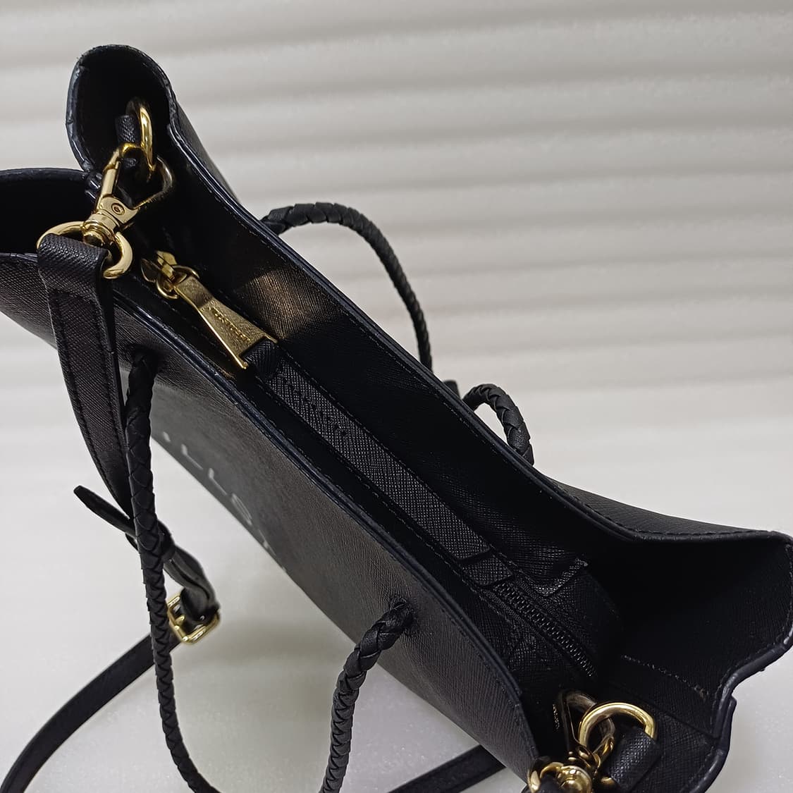 정품 질스튜어트 페이퍼백 가죽 가방 토트백 크로스백 블랙 사랑봉봉 상품이미지6