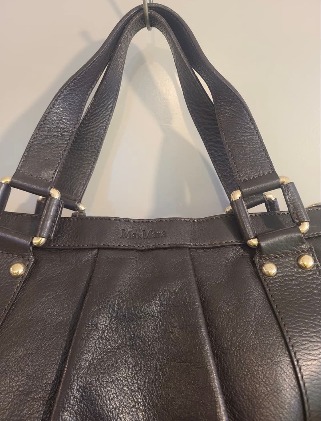 MaxMara Horizontal tuck 2way leather bag 상품이미지3