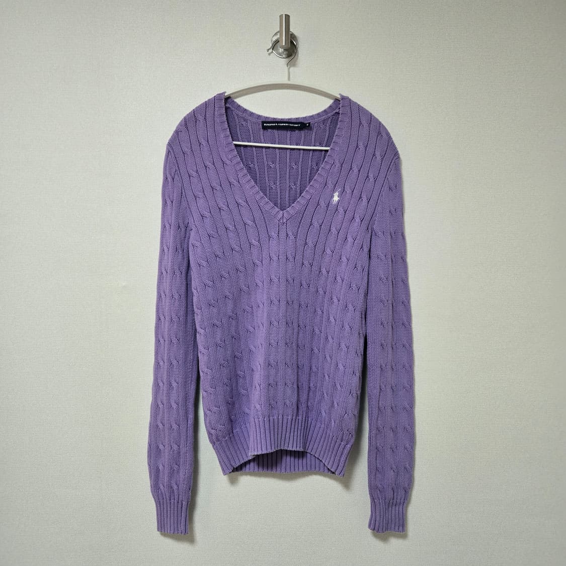 랄프로렌 브이넥 케이블 니트 / 여성 니트 / 여자 니트 상품이미지1