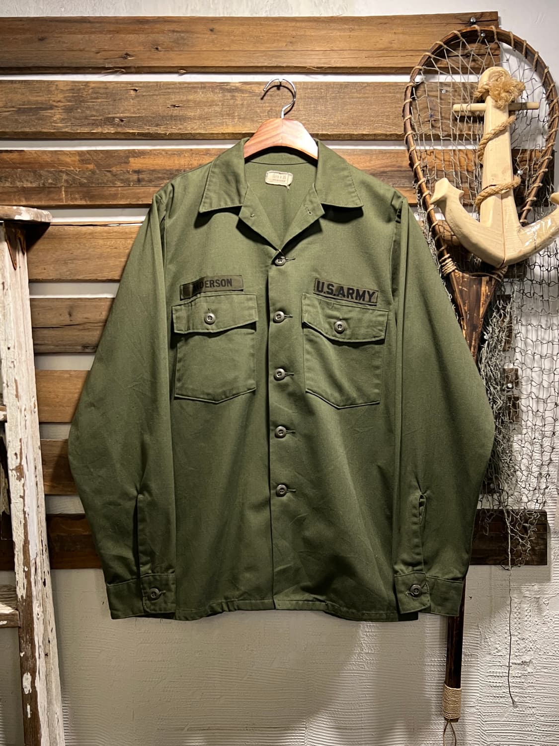 [L]70's 오리지널 U.S ARMY 미군 OG-507 밀리터리 셔츠 상품이미지1