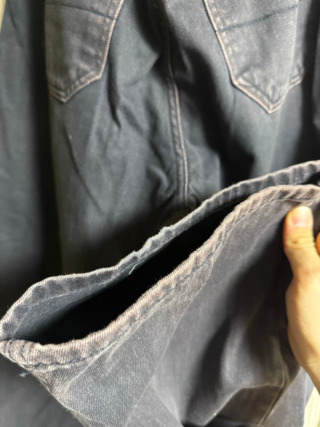 해칭룸 커브진 워시드 네이비 4 상품이미지5