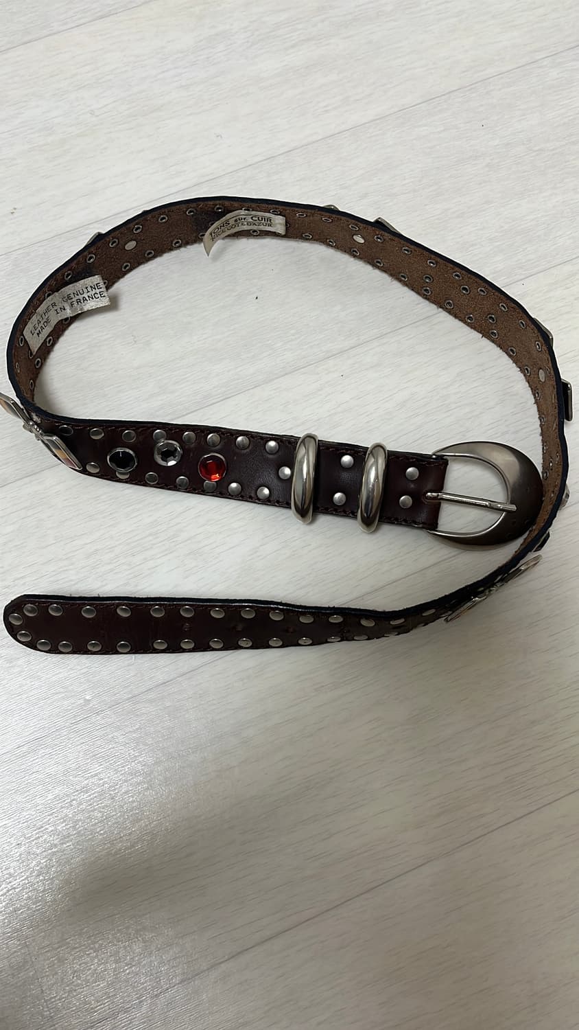 웨스턴 빈티지 스터드 아일렛 벨트 (프랑스) 상품이미지2
