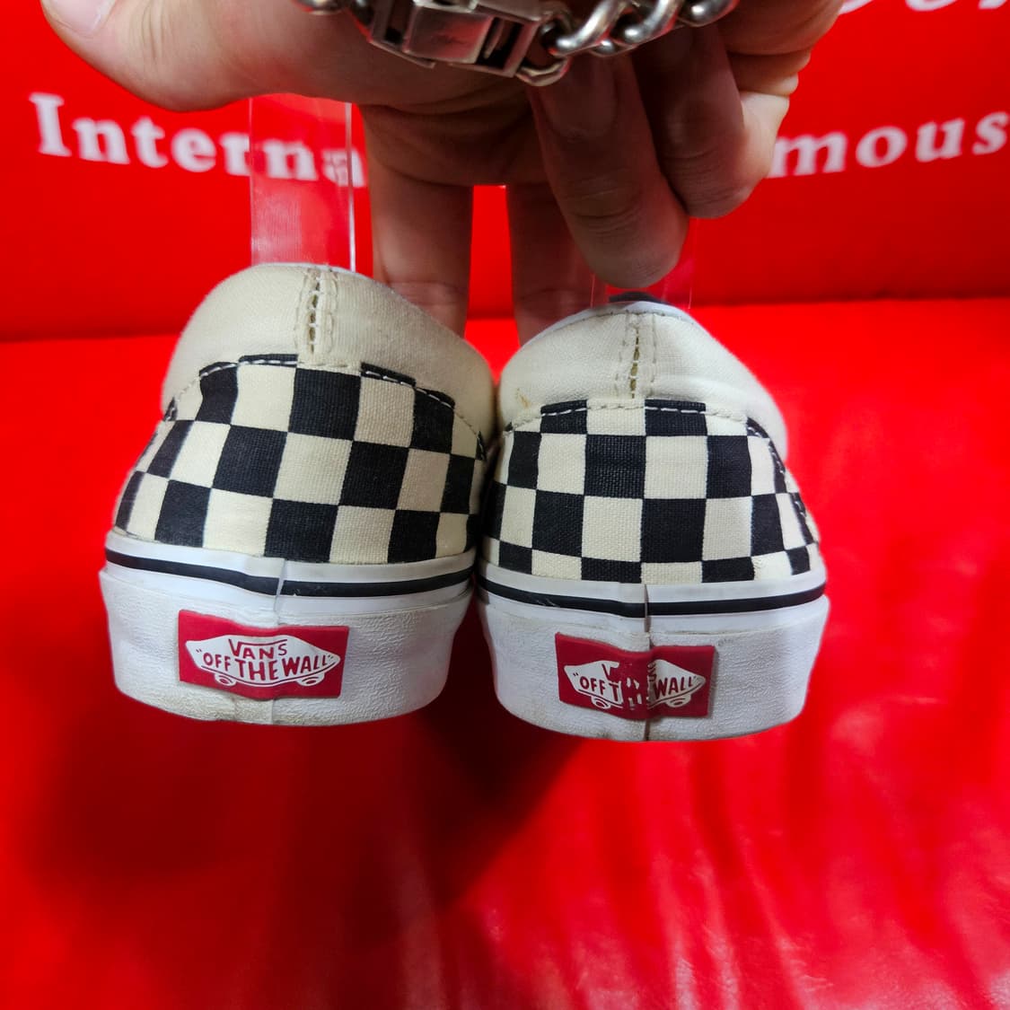 반스(VANS) 체커보드 슬립온 스니커즈 270size 상품이미지4