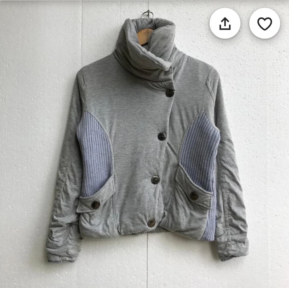 빈티지 digdeep 디그딥 펑크 사선 버튼 하이넥 점퍼 상품이미지10