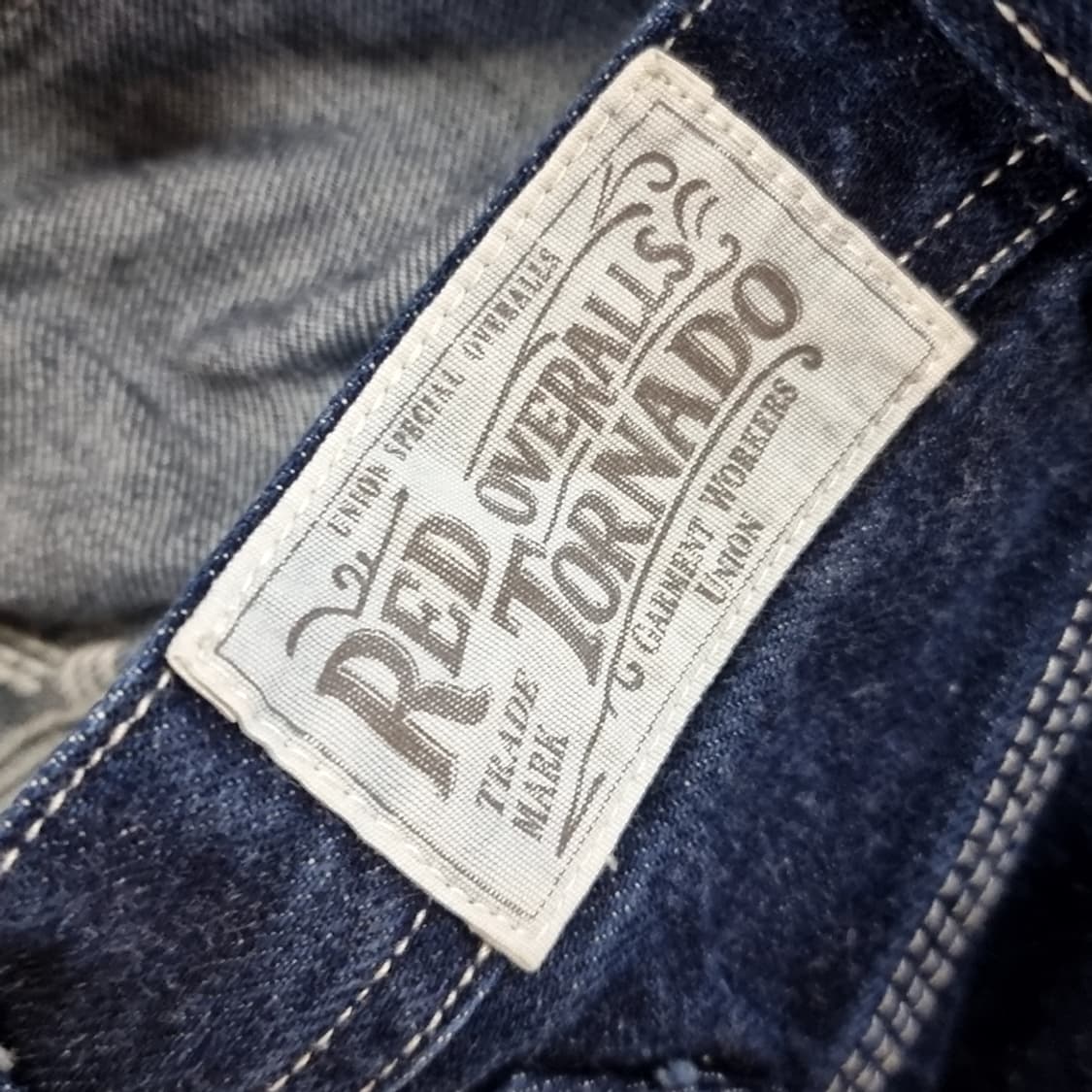 대륙아메카지 레드토네이도 아메카지데님 워크 오버롤팬츠 (다크블루) 상품이미지6