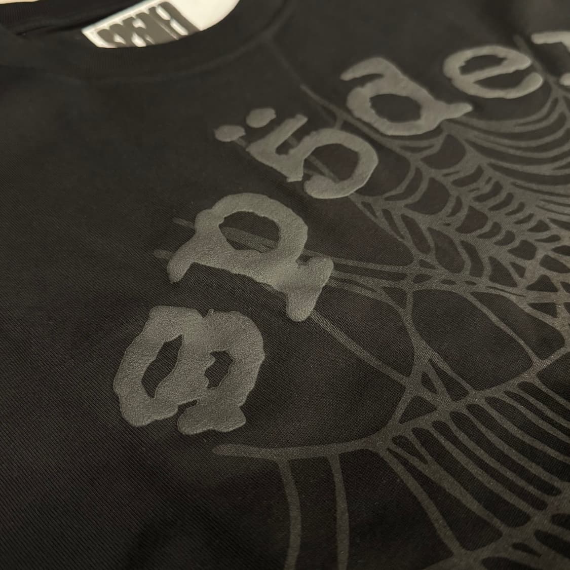 Sp5der 팬텀 OG 웹 반팔 티셔츠 블랙 상품이미지2