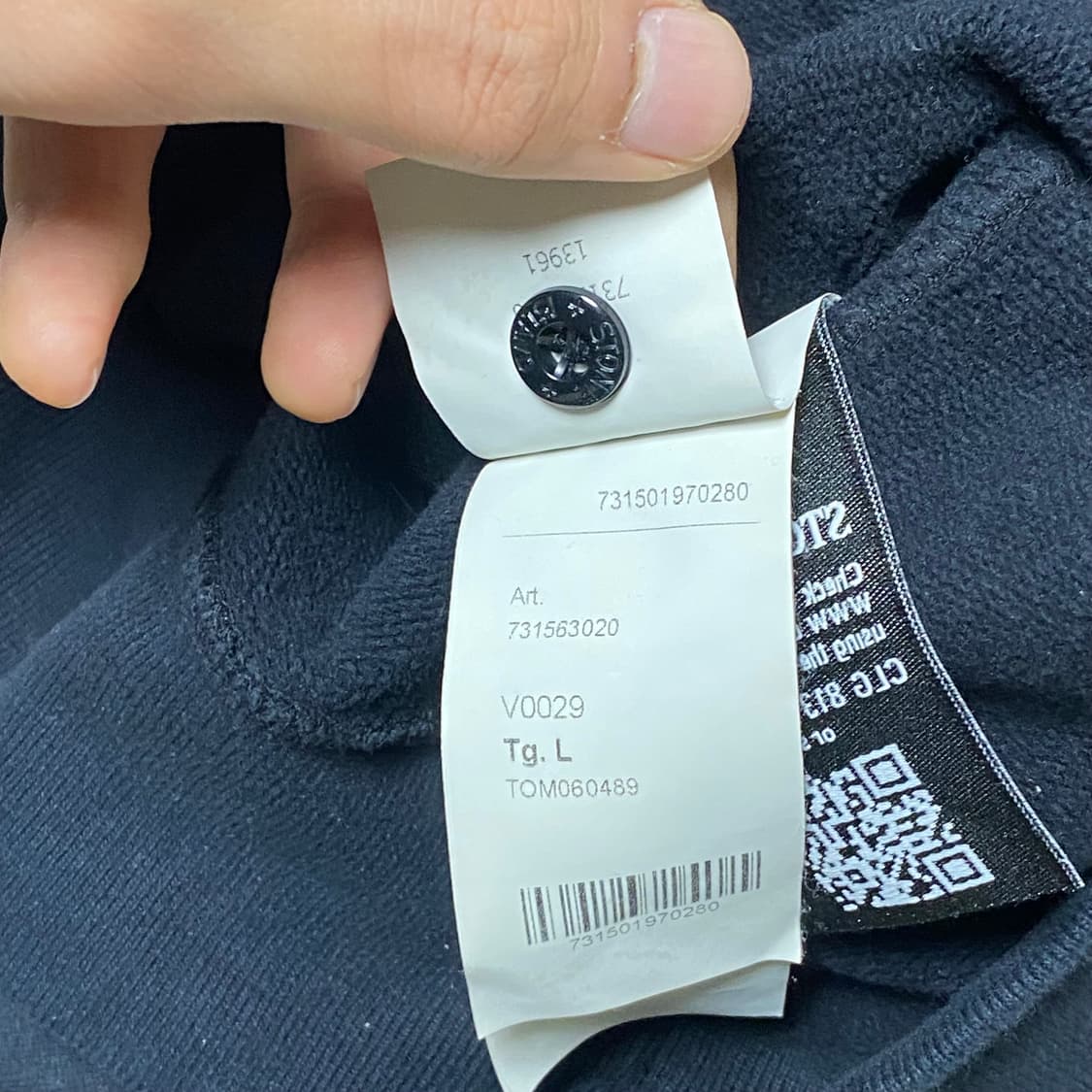 스톤아일랜드 맨투맨 블랙 L 상품이미지6