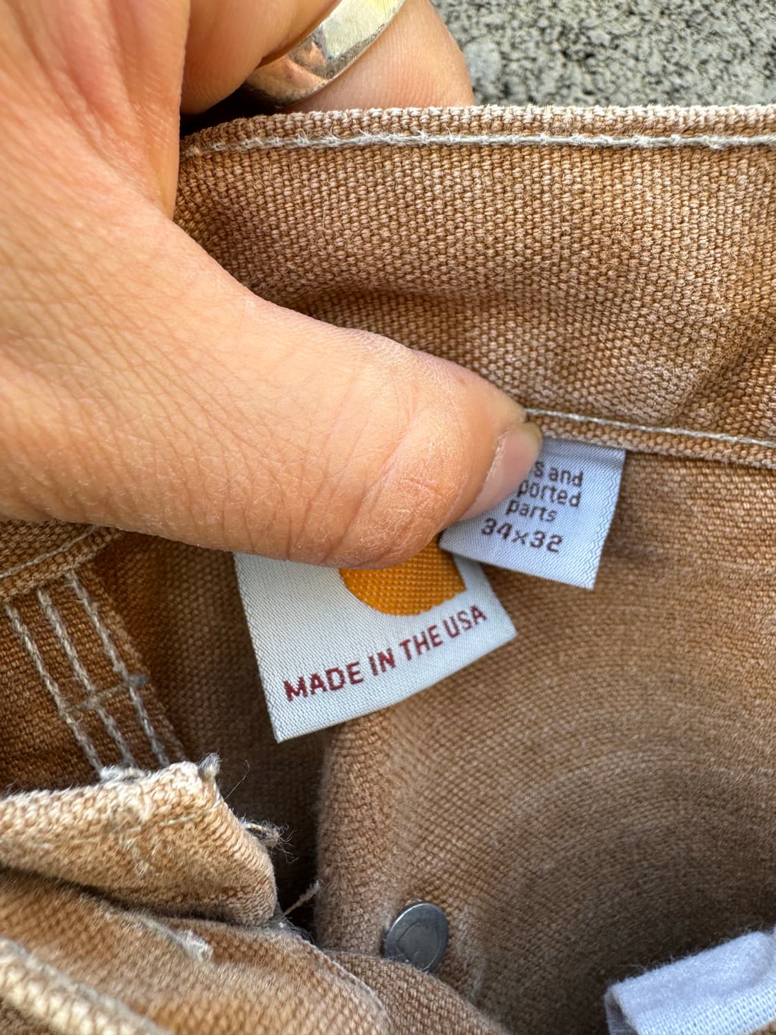 칼하트 빈티지 b01 브라운 더블니 카펜터 워크 팬츠 34/32 상품이미지6