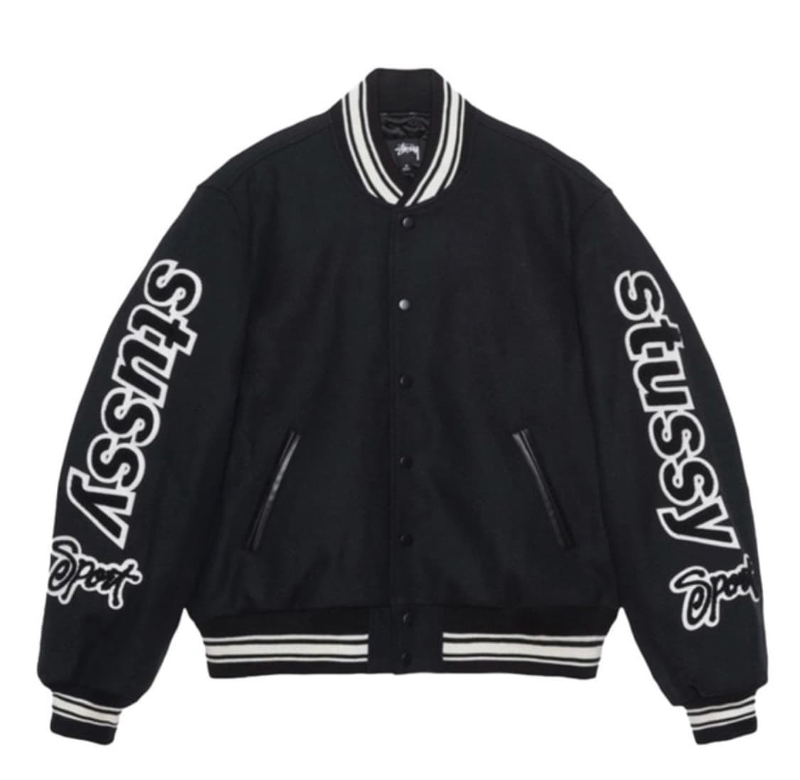 스투시 컴피티션 바시티 자켓 블랙 L 상품이미지1