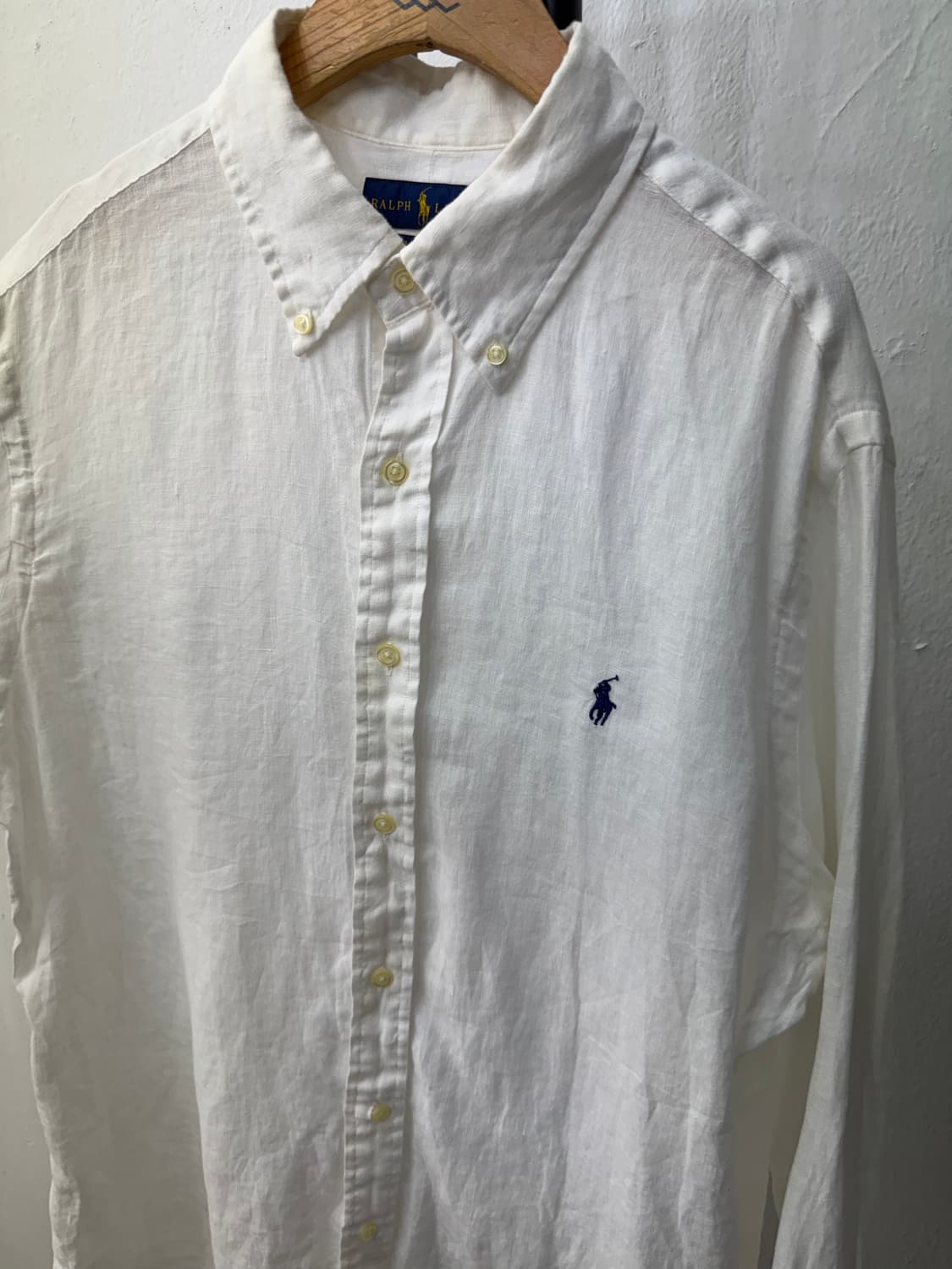 정품) 폴로랄프로렌 신형 남성 린넨 셔츠 L 상품이미지3