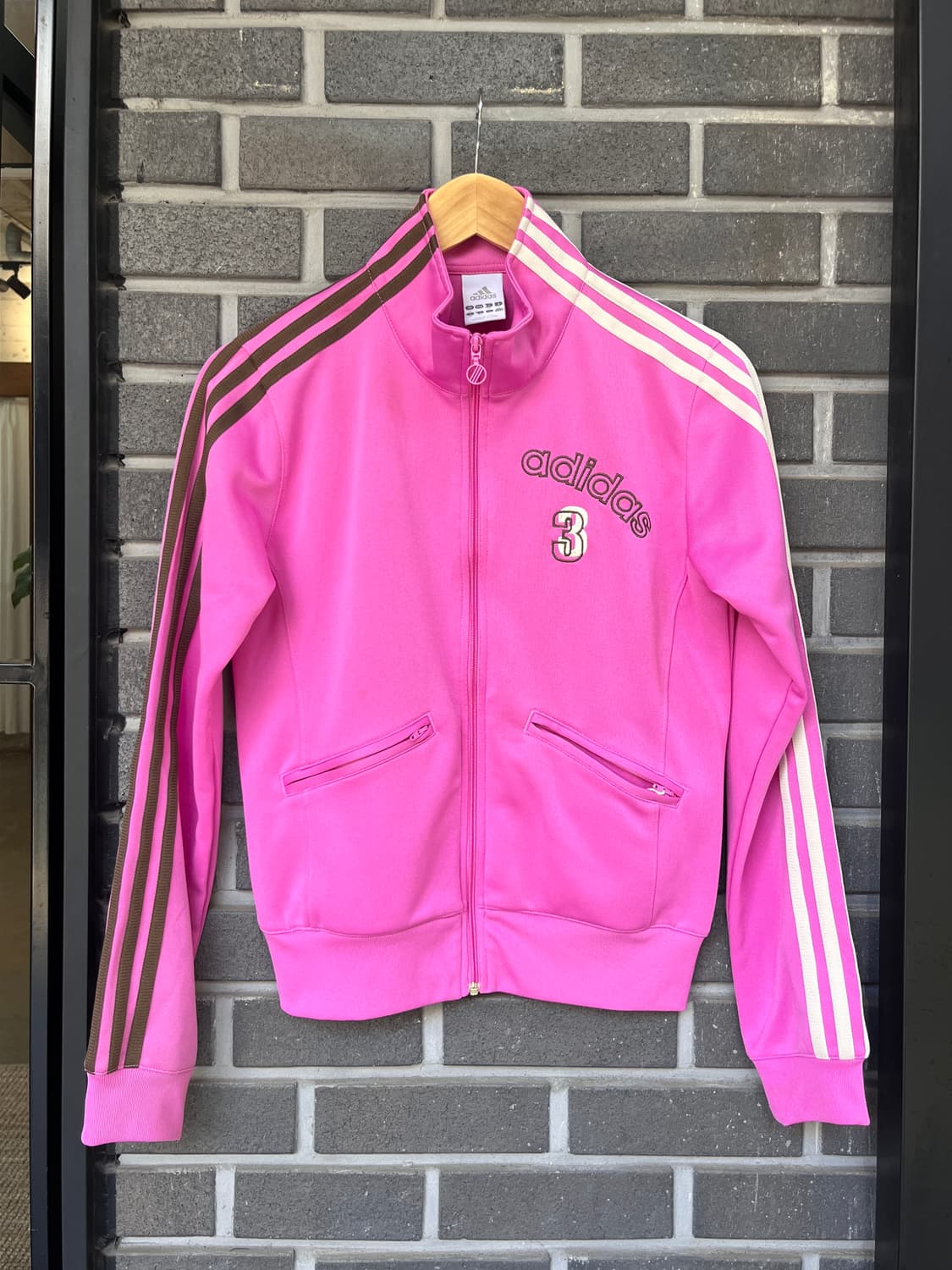 00s ADIDAS 아디다스 파이어버드 트랙탑 핑크&브라운 상품이미지1