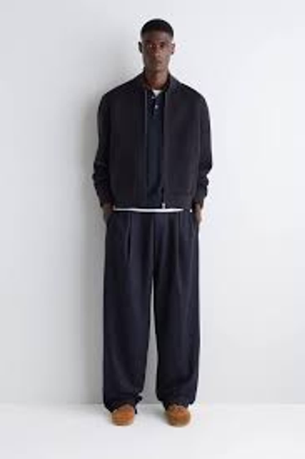 [S] COS 스플릿 울 보머 재킷 네이비 상품이미지2