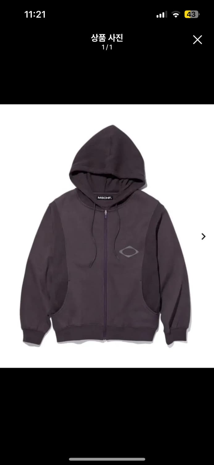 미스치프 롬버스 후드집업 s 상품이미지1