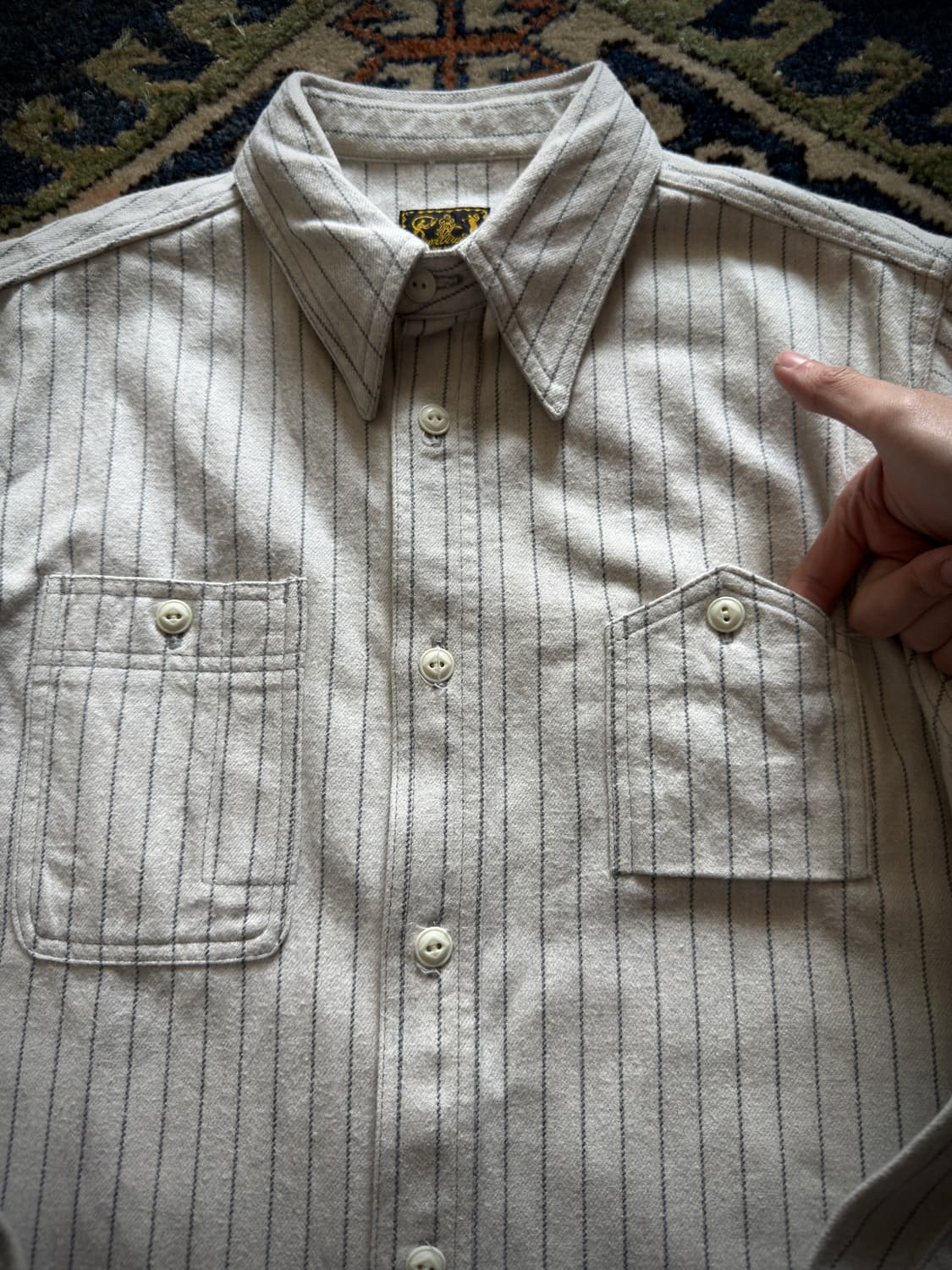 1940s Cushman Hickory Stripe work Shirt 상품이미지4