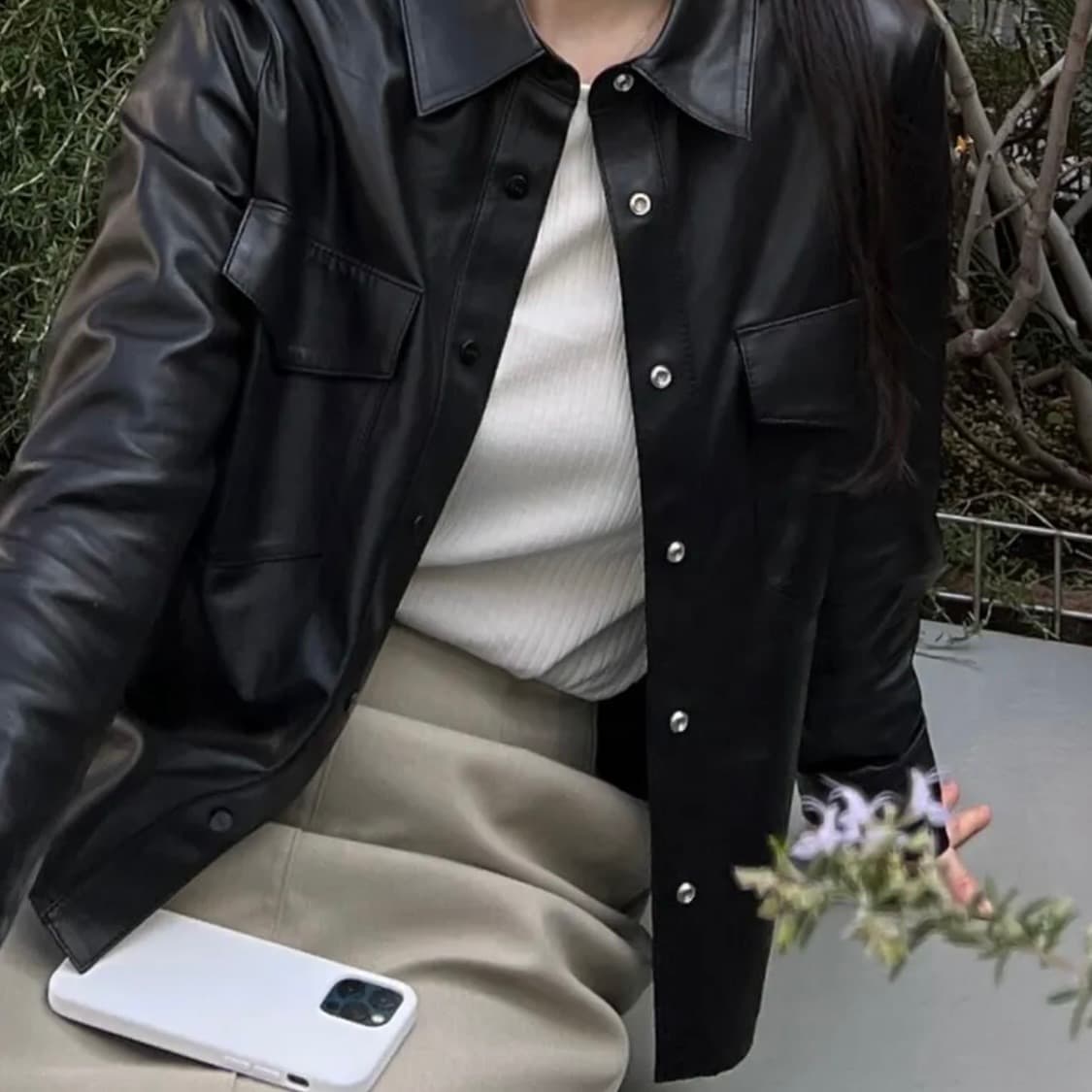 레터 Rib 티셔츠 (새상품) 상품이미지10