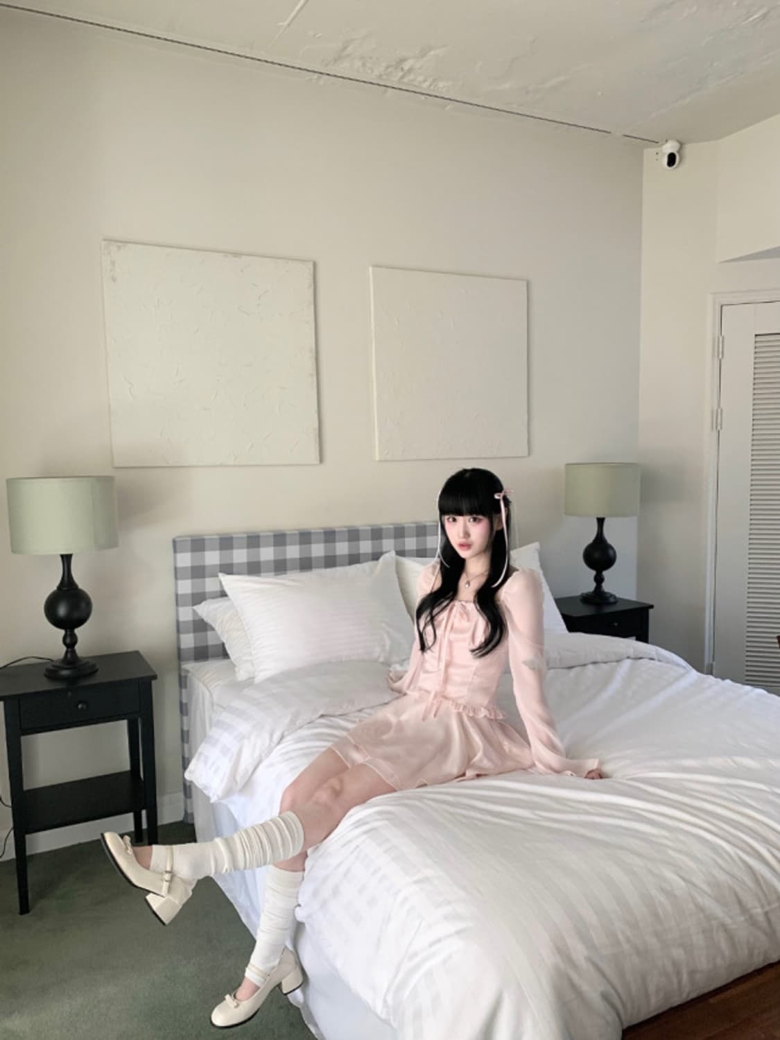 클리시어 코프 워니 블라우스 핑크 상품이미지2